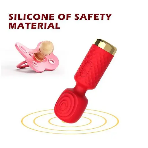 Вибратор микрофон клиторальный красный 10 режимов с USB для женщин - фото 4