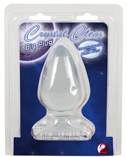 Анальная пробка Crystal Clear Big Plug 13 см (прозрачный) - фото 8