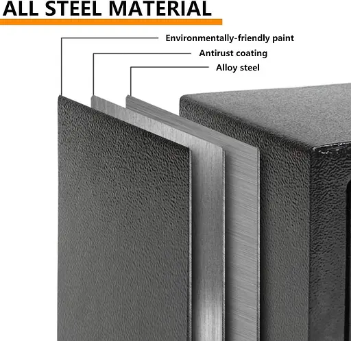 Сталевий сейф Nestling® Safe 4,6 літри з електронним замком та 2 ключами - фото 5