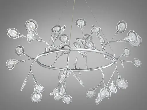 Стильная новинка, люстра "Светлячок" в стиле лофт, 45 ламп, хром сатин - фото 2