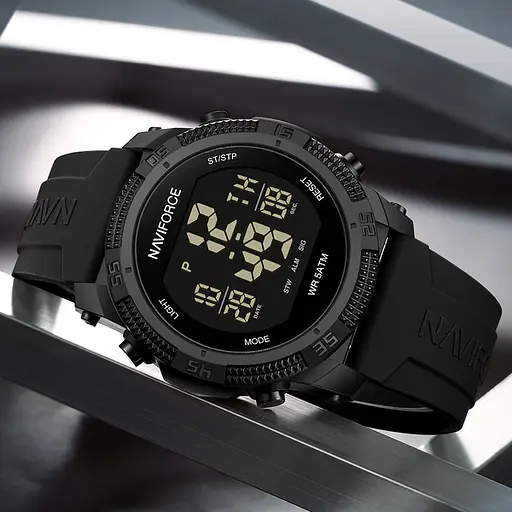 Наручний годинник чоловічий Naviforce Europe Black Чорний (3153) - фото 6