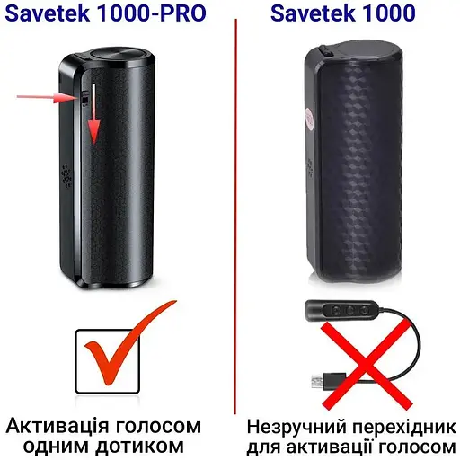 Міні диктофон Savetek 1000 Pro (GS-R59N) 16 ГБ - фото 7