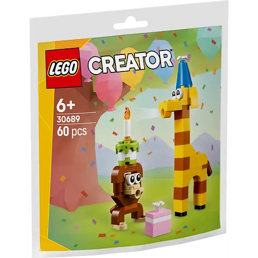 Конструктор LEGO Creator Святкові тваринки до дня народження 60 деталей (30689) - фото 2