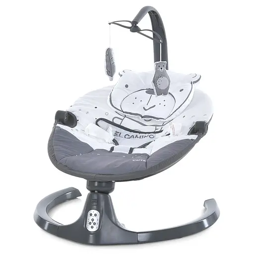 Колыбельный центр El Camino ME 1116 Cute Dark Gray шезлонг с музыкой и функцией укачивания для малышей