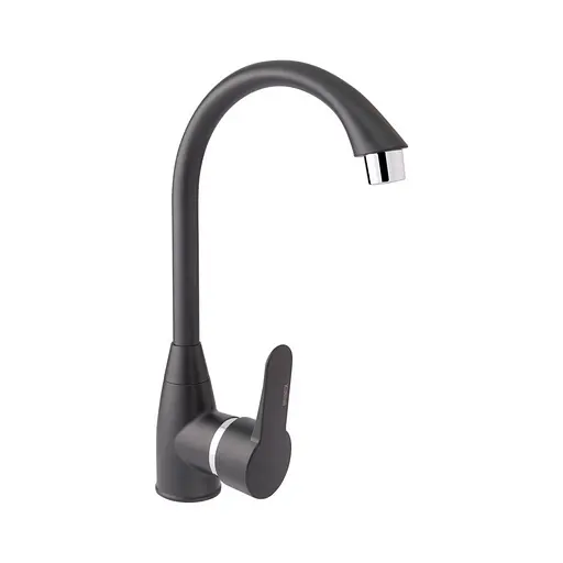 Змішувач для кухні Brinex 35B 007 Чорний матовий - фото 1