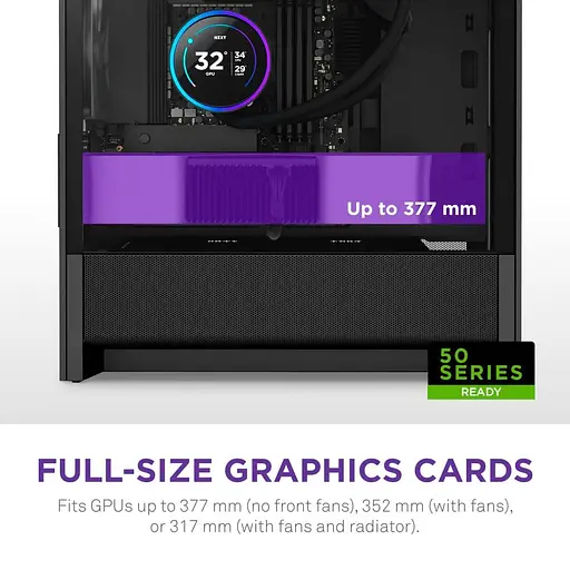 Корпус NZXT H3 Flow из закаленного стекла без блока питания, черный (CC-H31FB-01) - фото 2