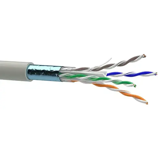 Кабель Одескабель КПВЕ-ВП (250) 4x2x0,57 (F/UTP-cat.6),  CU, екран., для внутр. робіт, 305м