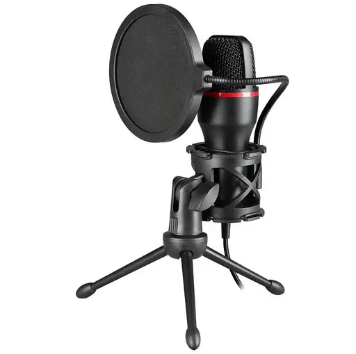 Микрофон стримовый игровой Defender Forte GMC 300 USB кабель 1.5м + подсветка (Черный) - фото 2