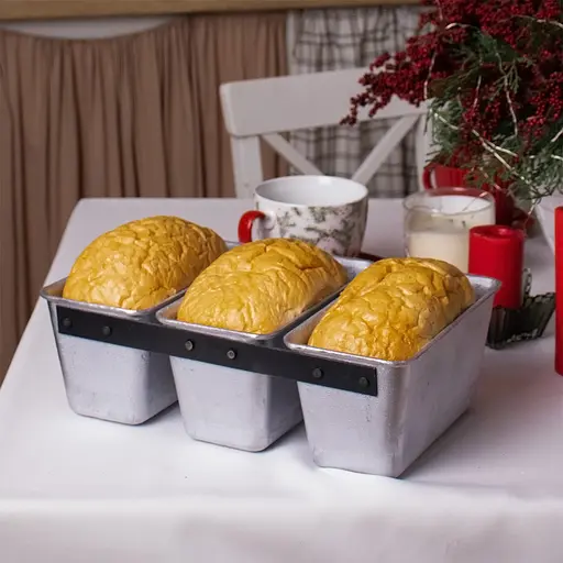 Форма хлібна алюмінієва для випікання хліба цеглинка Л7 на 3 секції (36х21х11 см), Полімет 81320 - фото 4