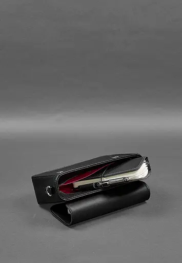 Жіноча шкіряна сумка Mary чорна - фото 10