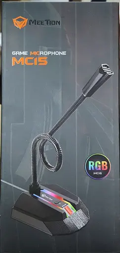 Настільний USB-мікрофон MeeTion MT-MC15 з підсвічуванням RGB 5В Гусяча шия на 360 градусів Чорний - фото 6
