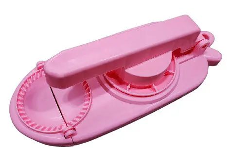 Пресс форма прибор для лепки приготовления вареников Розовая - фото 1