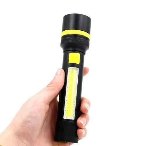 Фонарь 24094 белый лазерный светодиод PM10-TG+COB белый, красный Li-Ion аккумулятор ЗУ Type-C zoom Черный - фото 4