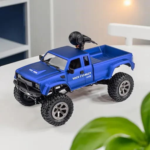 Машинка Otamanko 4x4 полноприводный пикап с камерой синий - фото 8