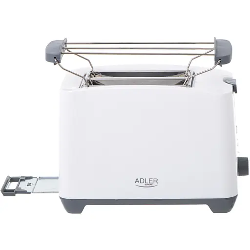 Тостер Adler AD 3216 white 1000Вт/2 відділення/7 режимів підсмажування/розморожування/підігрів булок - фото 2