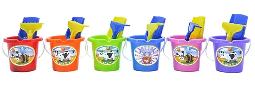 Песочный набор Полька Максимус, ведро, грабли, лопатка, 2 ремешка - фото 2