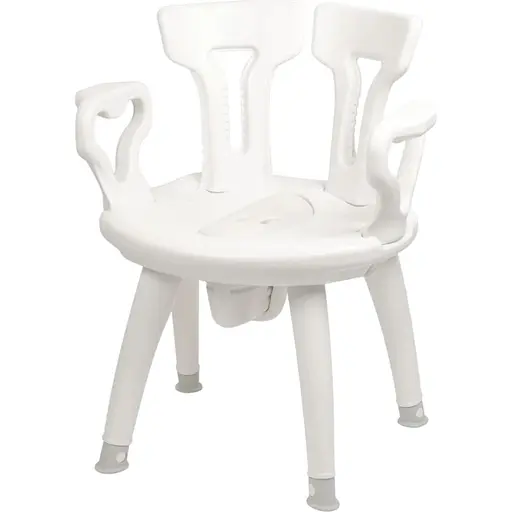 Стул гигиенический для душа FreeOn ТЕ-74 пластиковый белый 74 см - фото 1