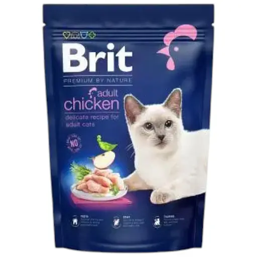 Сухий корм Brit Premium Cat by Nature Adult Chicken для кішок, з куркою, 800 г