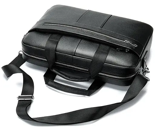 Чоловіча шкіряна сумка Vintage 40х28х6,5 см sum0012579 - фото 9