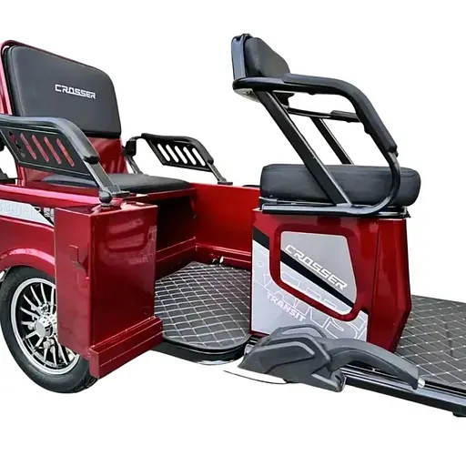 Електроскутер Триколісний Crosser TR-5 Tranzit (800W, 72V,24Ah) Червоний - фото 3
