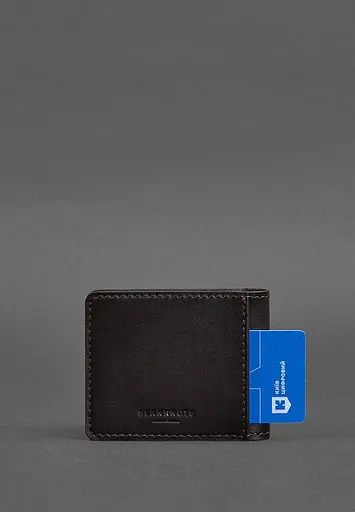 Кожаная обложка для удостоверения с гербом темно-коричневая - фото 6