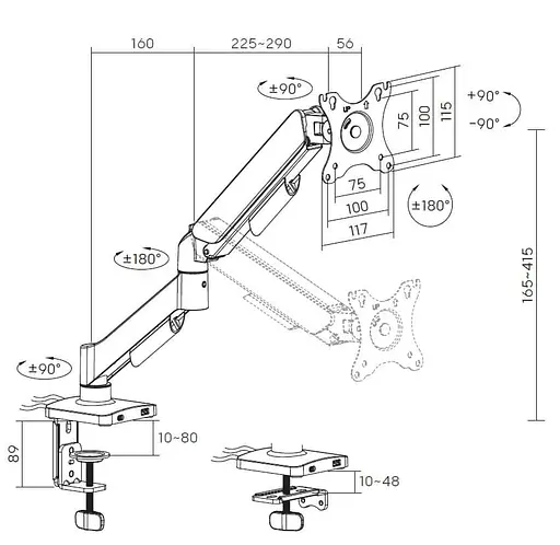 Кронштейн OfficePro MA511B MA511B - фото 5
