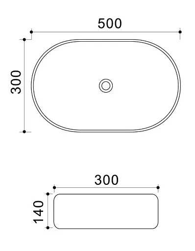 Умивальник накладний Mixxus Premium Ellipse-0109 500x300x140 мм MP6653, Графит - фото 2