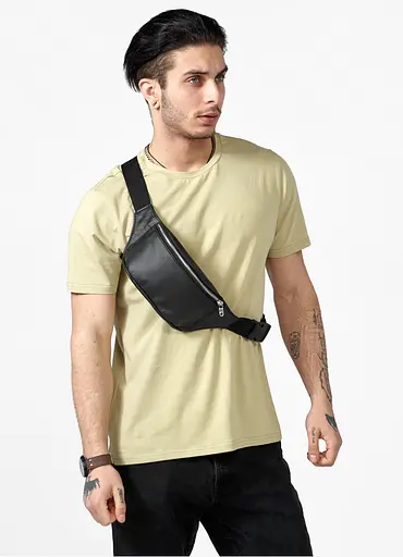 Поясная сумка бананка кожаная Sambag Tirso PSSm черный 30.5 х 14 см (81113001m) - фото 7