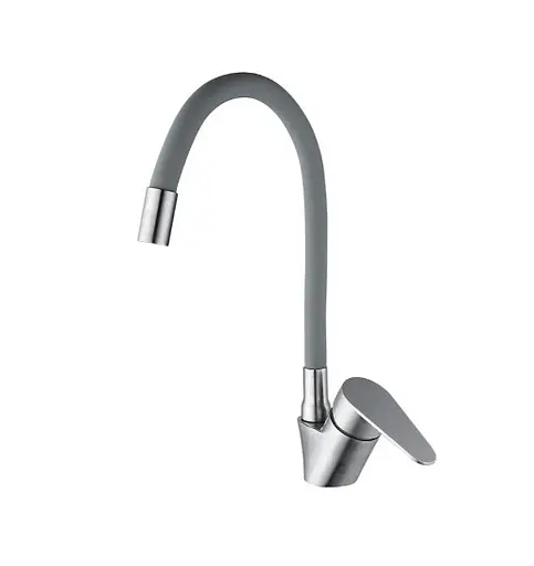 Змішувач для кухні Mixxus NEO-011 REFL.Gray із силіконовим виливом (MI6557) - фото 1