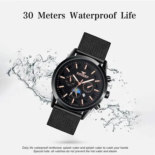 Чоловічий годинник SUPBRO, нержавіюча сталь, 30 м, водонепроникний, дизайнерський, з датою, аналоговий діловий годинник - фото 4