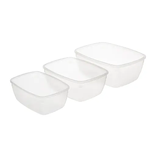 Набір пластикових контейнерів для зберігання харчових продуктів (0.6 л/1 л/1.5 л) 87934 - фото 4