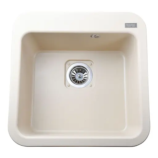 Гранитная мойка Globus Lux Barbora слоновая кость 510x510 мм, Бежевый - фото 6