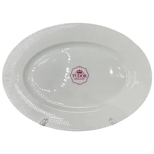 Блюдо порцелянове овальне Tudor СІТКА 25 см (TU1045-2)