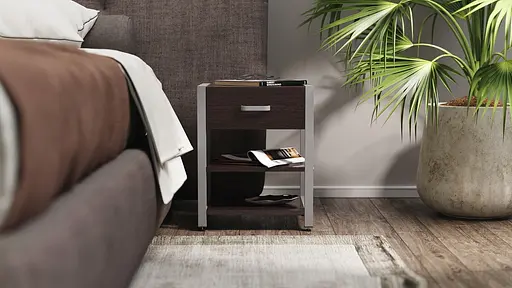 Тумба универсальная Ferrum-decor Вивьен 1/2 50x41x40 серый ДСП Венге 16мм (FRD-106185) - фото 6