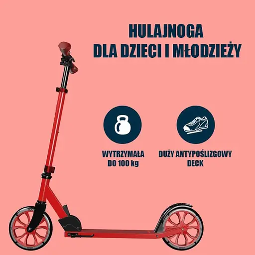 Самокат Hudora Bigwheel UP 200 Red (14152) - фото 4
