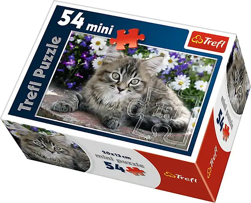 Набір Пазли - (54 елм. Міні) - Сіре кошеня "Симпатичні тварини" - фото 1