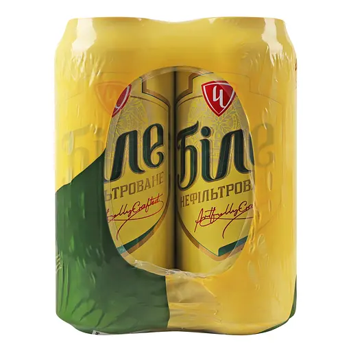 Уцінка. Набір пива Чернігівське Біле світле пшеничне пастеризоване нефільтроване 4.8% (4 шт. х 0.5 л) - фото 4