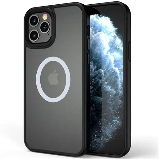 Чехол Epik TPU+PC Metal Buttons with MagSafe для Apple iPhone 12 Pro Max 6.7 Черный