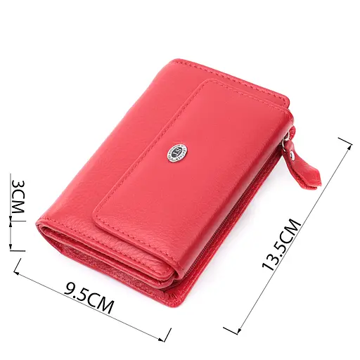Жіночий шкіряний гаманець ST Leather 13.5х9.5х3 см acs0029447 - фото 3