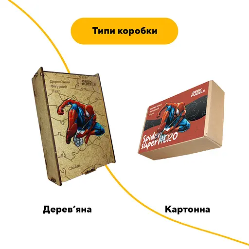 Пазл деревяний Спайді, А4, Деревяна коробка 100 елементів - фото 4