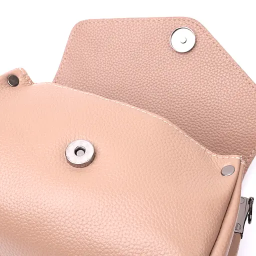 Компактная кожаная женская сумка Vintage с треугольным клапаном 21.5х13.5х7 см sum0028984 - фото 6