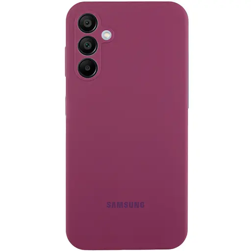 Чохол Lakshmi Silicone Cover Full Camera AAA with Logo для Samsung Galaxy S24+ Бордовий/Plum