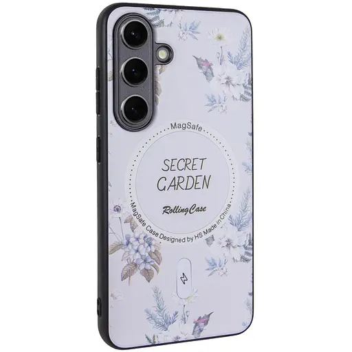 TPU+PC чехол Epik Secret Garden with MagFit для Samsung Galaxy S23 FE White - фото 2