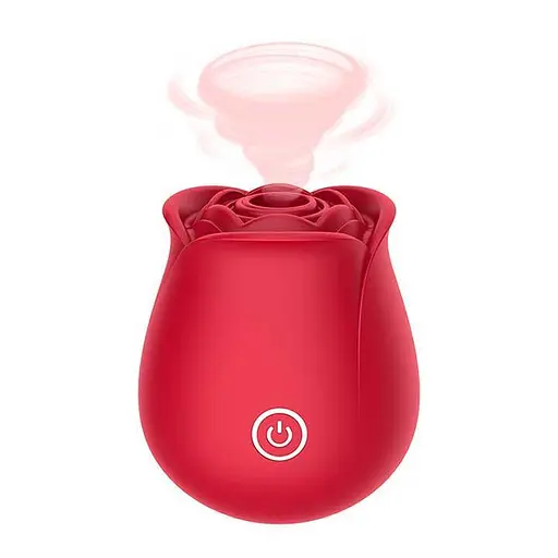 Вакуумний вібратор з кліторальним стимулюванням Red Rose (вуманайзер) 7 см K0847-1