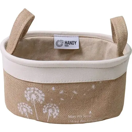 Корзина текстильная овальная с ручками Handy Home Fly, 28х18х14 см (NEW-08)