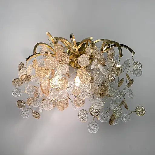 Бра в золотому кольорі з комбінованими пластинами Line F YG 28 GD - фото 3