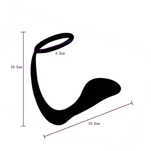 Масажер простати з кільцем для чоловічої ерекції 11 см. K000470 - фото 4