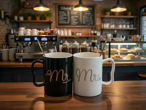 Набір кухлів порцелянових Interos MR&Mrs LOVE 300 мл 2 шт (445-13) - фото 4