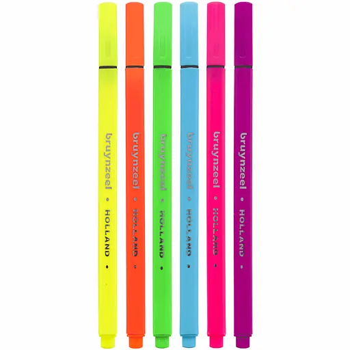 Набір лінерів FINELINER Neon Неонові кольори 6 кольорів Bruynzeel - фото 2