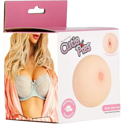 Мастурбатор-груди Cutie Pies Hannah's Handful - Pussy & Boob - фото 6